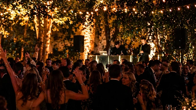 Wedding DJ and live saxophone reception entertainment
